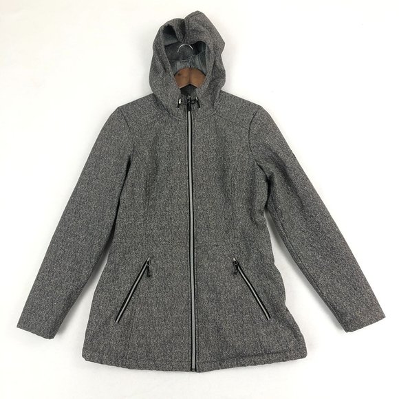 ZeroXposur Women's Size Small Grey Fleece Lined Full Zip Long Sleeve Hood Jacket - Picture 1 of 12
